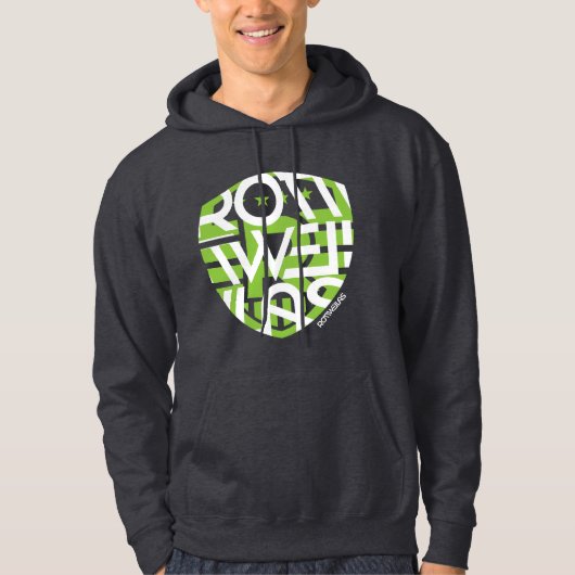 Donkere grijze hoodie - Mannen - Big Shield (Voorkant)