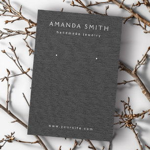 Donkere grijze linnen die er uitzien als een oorsc visitekaartje