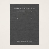 Donkere grijze linnen die er uitzien als een oorsc visitekaartje (Voorkant)