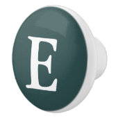 Donkere grijze monogrammen keramische knop (Rechts)