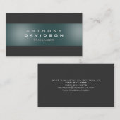 Donkere grijze patroonmonogram Visitekaartje (Voorkant / Achterkant)