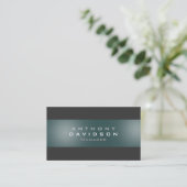 Donkere grijze patroonmonogram Visitekaartje (Staand voorkant)