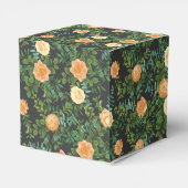 Donkere grijze pperbruiloft Modern Floral Bedankdoosjes (Achterkant)