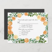 Donkere grijze pperbruiloft Modern Floral Briefkaart (Voorkant / Achterkant)