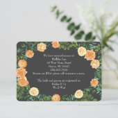 Donkere grijze pperbruiloft Modern Floral Kaart (Staand voorkant)