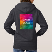 Donkere grijze Sjabloon Upload zakelijke Logo Hoodie (Achterkant)