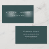 Donkere grijze stripe Manager Visitekaartje (Voorkant / Achterkant)