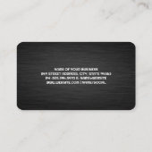 Donkere grijze textuur | Eenvoudige tekst Visitekaartje (Achterkant)