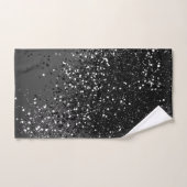 Donkere grijze zwarte dame Glitter #1 #sjiny #deco Bad Handdoek (Handdoek)
