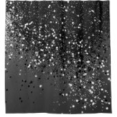 Donkere grijze zwarte dame Glitter #1 #sjiny #deco Douchegordijn (Voorkant)