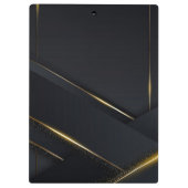 Donkere grijze zwarte lijnen en gouden lijnen klembord (Achterkant)