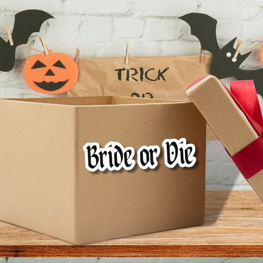 Donkere Grimmige Gotische Bruid of Sterf Bruidsmei Sticker