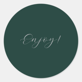 Donkere groene achtergrond Geniet van Sticker