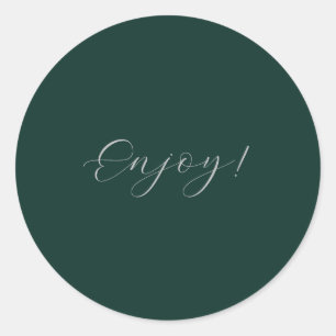 Donkere groene achtergrond Geniet van Sticker