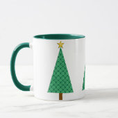 Donkere groene Arabeske Moderne kerstboom - Mok (Links)