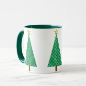 Donkere groene Arabeske Moderne kerstboom - Mok (Voorkant links)