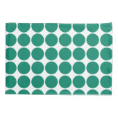 Donkere groene blauw kleurenschandi-Stippen Kussensloop (Achterkant)