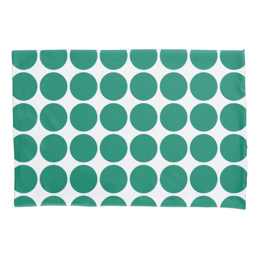 Donkere groene blauw kleurenschandi-Stippen Kussensloop (Voorkant)
