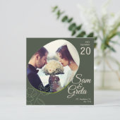 Donkere groene Boho Style Wedding (Staand voorkant)