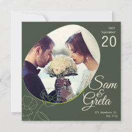 Donkere groene Boho Style Wedding