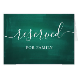 Donkere groene bruiloft gereserveerd teken. Script