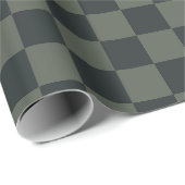 Donkere groene checkboard cadeaupapier (Rol Hoek)