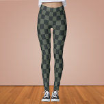 Donkere groene checkboard leggings<br><div class="desc">Donkere groene checkboard</div>