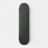 Donkere groene checkboard persoonlijk skateboard (Voorkant)