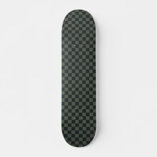 Donkere groene checkboard persoonlijk skateboard