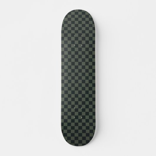 Donkere groene checkboard persoonlijk skateboard (Voorkant)