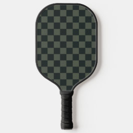 Donkere groene checkboard pickleball paddle