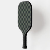 Donkere groene checkboard pickleball paddle (Links)