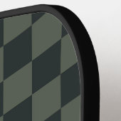 Donkere groene checkboard pickleball paddle (Links Detail)