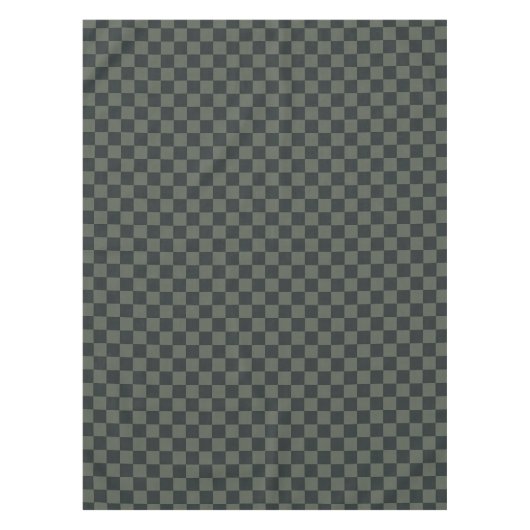 Donkere groene checkboard tafelkleed (Voorkant)