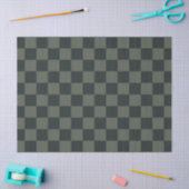 Donkere groene checkboard tissuepapier (Craft)