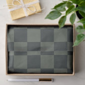 Donkere groene checkboard tissuepapier (Geschenk)