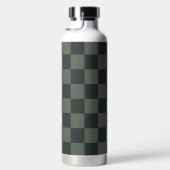 Donkere groene checkboard waterfles (Rechts)