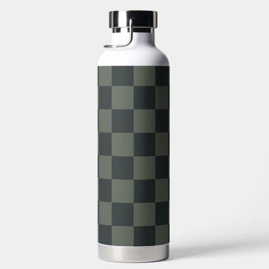 Donkere groene checkboard waterfles (Rechts)