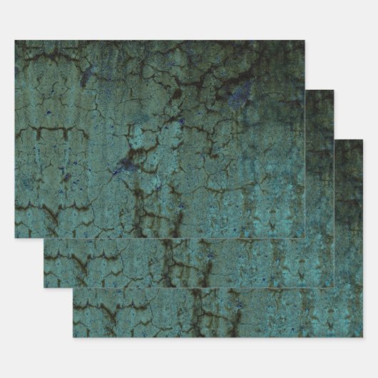 , donkere, groene, donkergroene bovenbouw inpakpapier vel (Set)