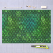 Donkere groene drakenschalen tissuepapier (Craft)