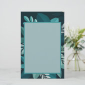 Donkere groene elegant briefpapier (Staand voorkant)