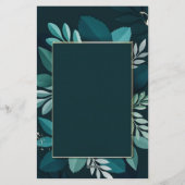 Donkere groene elegant briefpapier (Achterkant)