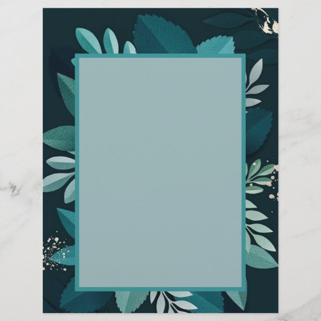 Donkere Groene Elegantie Briefhoofd (Voorkant)