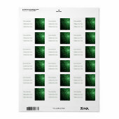 Donkere groene faux glitter sparkles Personaliseer Etiket (Full Sheet)