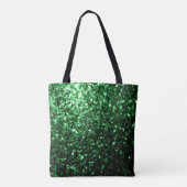 Donkere groene faux sparters tote bag (Achterkant)
