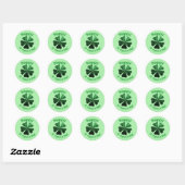 Donkere groene glitter spargel Shamrock St Patrick Ronde Sticker (Vel)