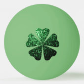 Donkere groene glitter sparkeert Shamrock Clover Pingpongbal (Voorkant)