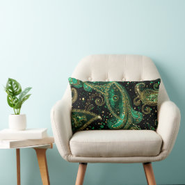 DONKERE GROENE & GOUDEN IERSE THEMA GLITTER-UITERL KUSSEN