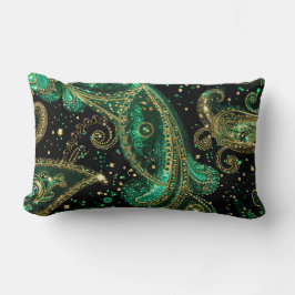 DONKERE GROENE & GOUDEN IERSE THEMA GLITTER-UITERL KUSSEN