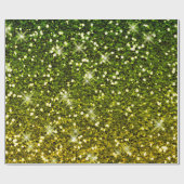 Donkere groene goudglitters cadeaupapier (Vlak)